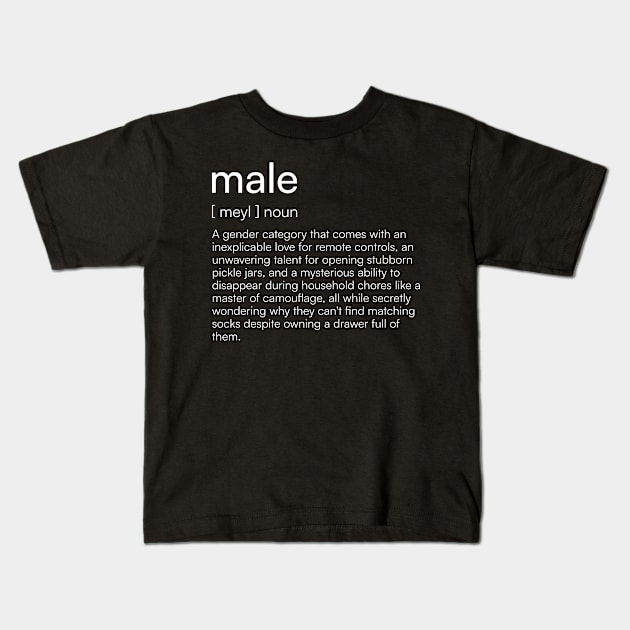 Male definition Kids T-Shirt by Merchgard